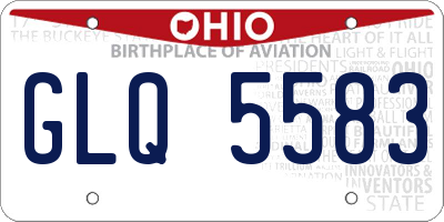 OH license plate GLQ5583