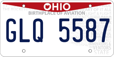 OH license plate GLQ5587