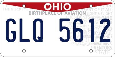 OH license plate GLQ5612