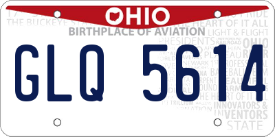 OH license plate GLQ5614