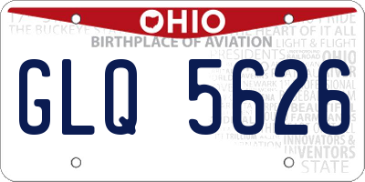 OH license plate GLQ5626