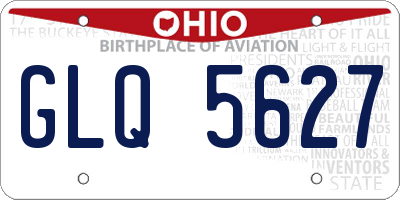 OH license plate GLQ5627