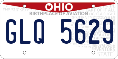 OH license plate GLQ5629