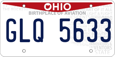 OH license plate GLQ5633