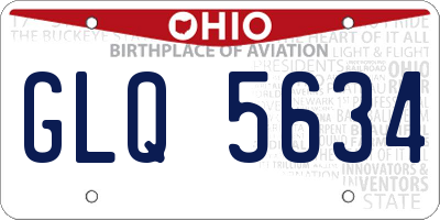 OH license plate GLQ5634