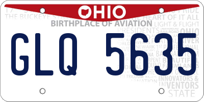 OH license plate GLQ5635