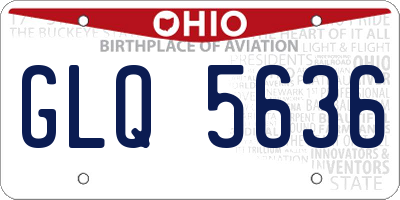 OH license plate GLQ5636