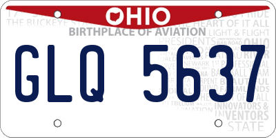 OH license plate GLQ5637