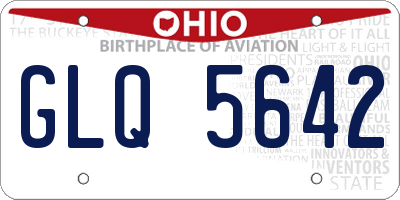 OH license plate GLQ5642