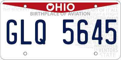 OH license plate GLQ5645