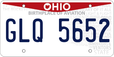 OH license plate GLQ5652