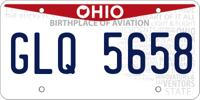 OH license plate GLQ5658