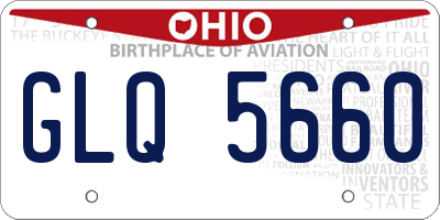 OH license plate GLQ5660