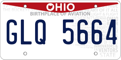 OH license plate GLQ5664