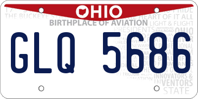 OH license plate GLQ5686