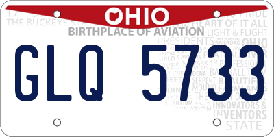 OH license plate GLQ5733