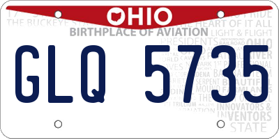OH license plate GLQ5735