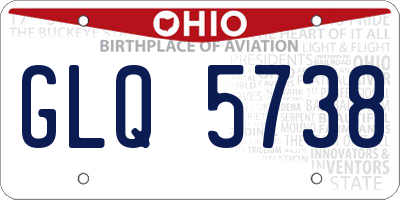 OH license plate GLQ5738