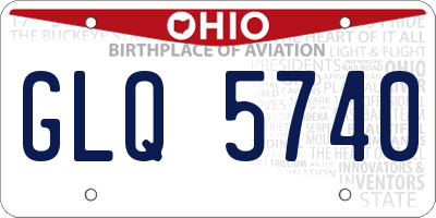 OH license plate GLQ5740