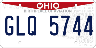 OH license plate GLQ5744