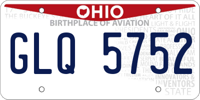 OH license plate GLQ5752