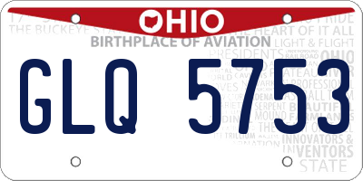 OH license plate GLQ5753