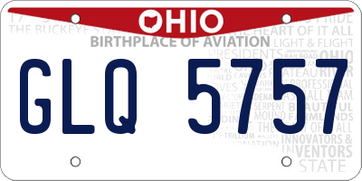 OH license plate GLQ5757