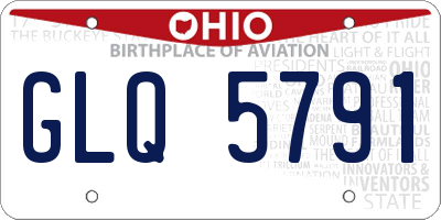 OH license plate GLQ5791