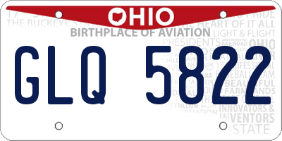 OH license plate GLQ5822