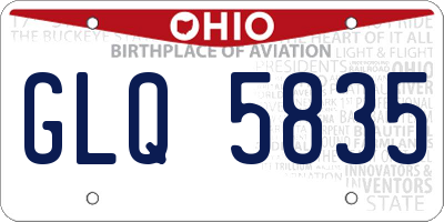 OH license plate GLQ5835