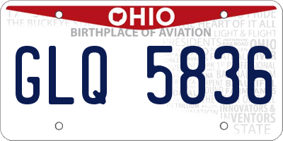 OH license plate GLQ5836