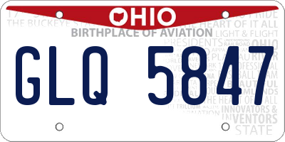 OH license plate GLQ5847