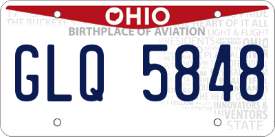 OH license plate GLQ5848