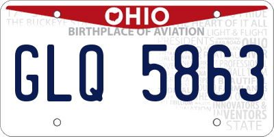 OH license plate GLQ5863