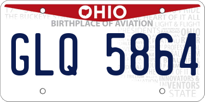 OH license plate GLQ5864