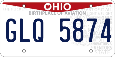 OH license plate GLQ5874