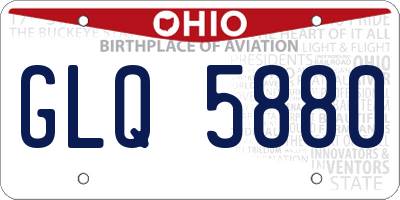 OH license plate GLQ5880