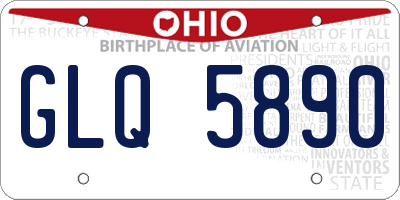 OH license plate GLQ5890