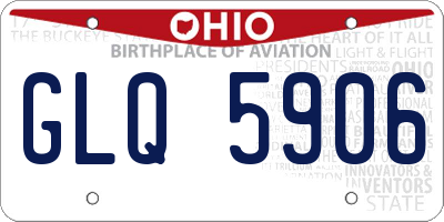 OH license plate GLQ5906