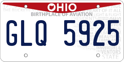 OH license plate GLQ5925