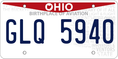 OH license plate GLQ5940