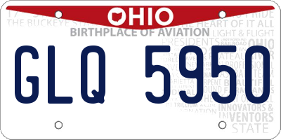 OH license plate GLQ5950