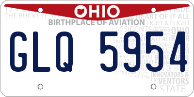 OH license plate GLQ5954