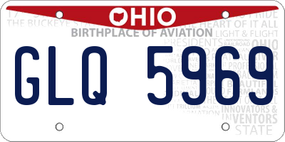 OH license plate GLQ5969