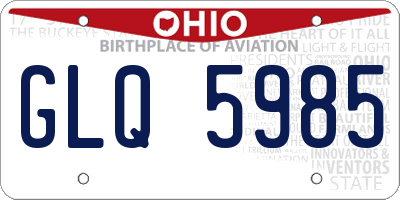 OH license plate GLQ5985