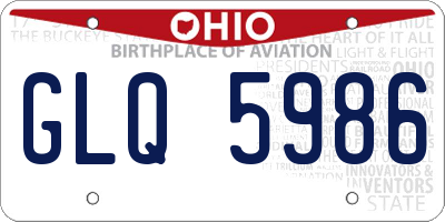 OH license plate GLQ5986