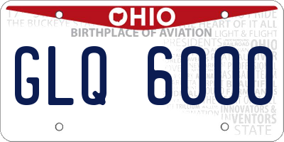 OH license plate GLQ6000