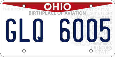 OH license plate GLQ6005