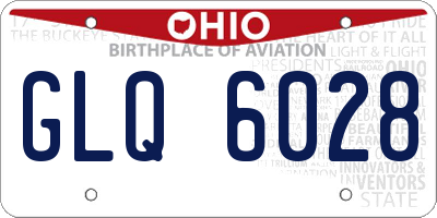 OH license plate GLQ6028