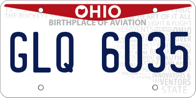 OH license plate GLQ6035